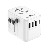 Offgridtec Reiseadapter Universal Weltweit Schuko 3x USB-A und 1x USB-C Weiß Offgridtec Reiseadapter Universal Weltweit Schuko 3x USB-A und 1x USB-C Weiß