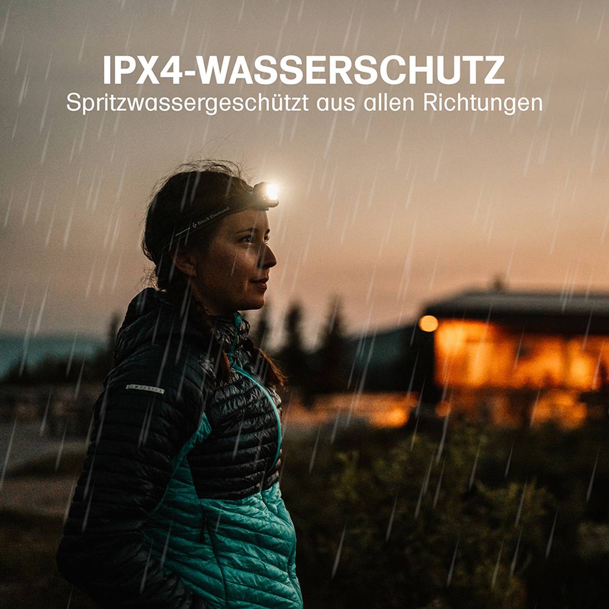 2 Stk. Offgridtec Stirnlampe schwarz LED 220lm 1300 Lux IPX4