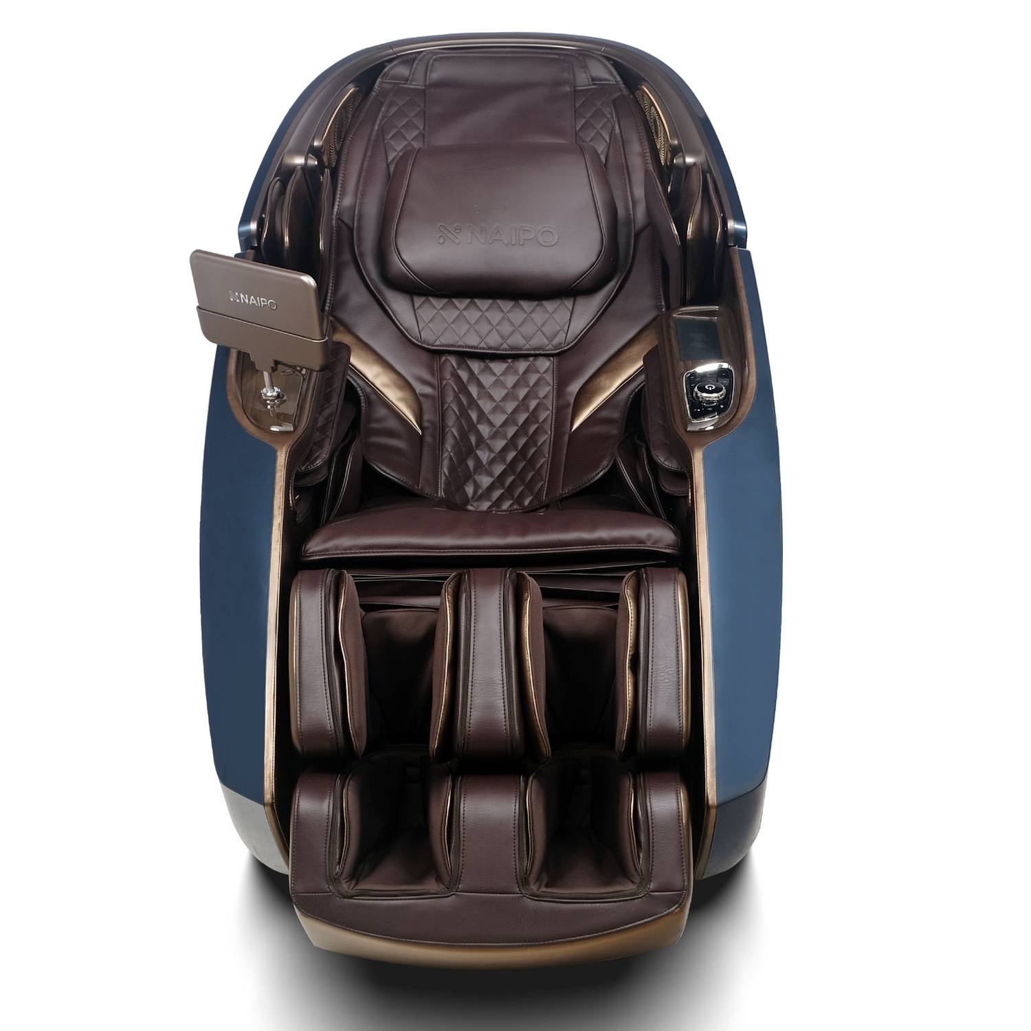 Naipo 4D Massagesessel, Raumkapsel-Massagestuhl Aromatherapie, Wärmetherapie, 8-Zoll-Tablet-Steuerung,Blau
