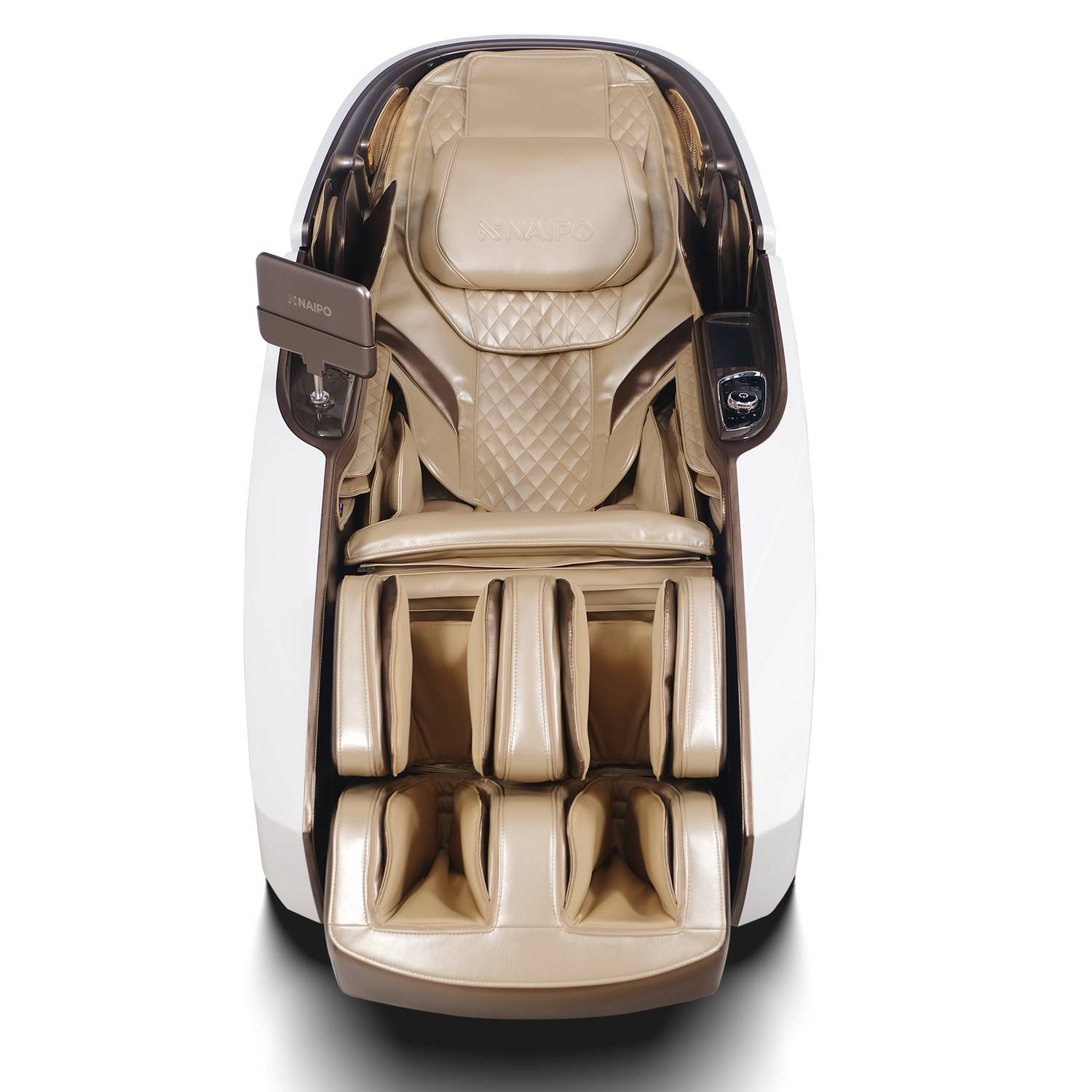 Naipo 4D Massagesessel, Raumkapsel-Massagestuhl Aromatherapie, Wärmetherapie, 8-Zoll-Tablet-Steuerung,Weiss