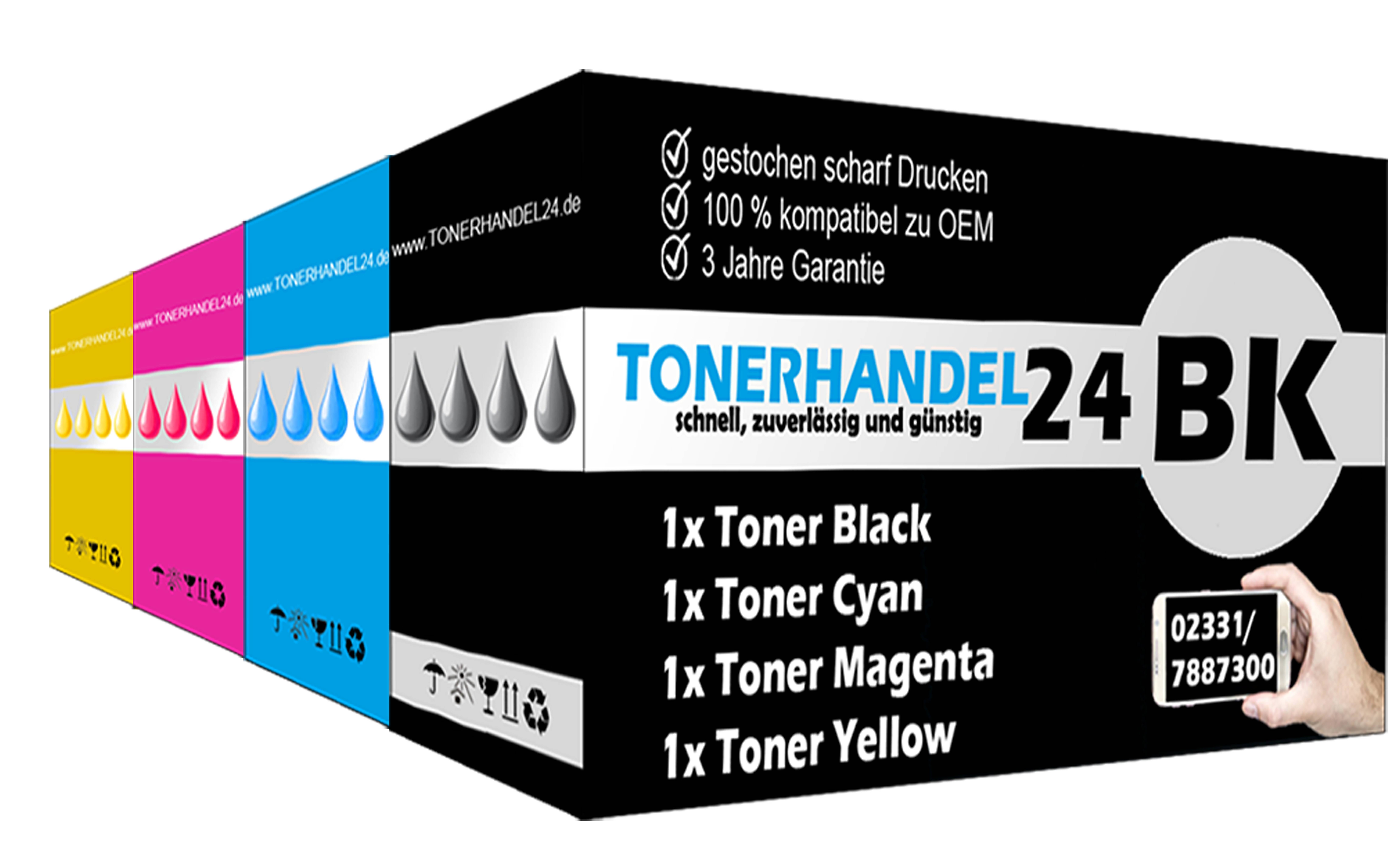SG Toner-Kartusche gelb, magenta, schwarz, cyan (266XB002-3) ersetzt 708, 304A, CL-718C, CL-718M