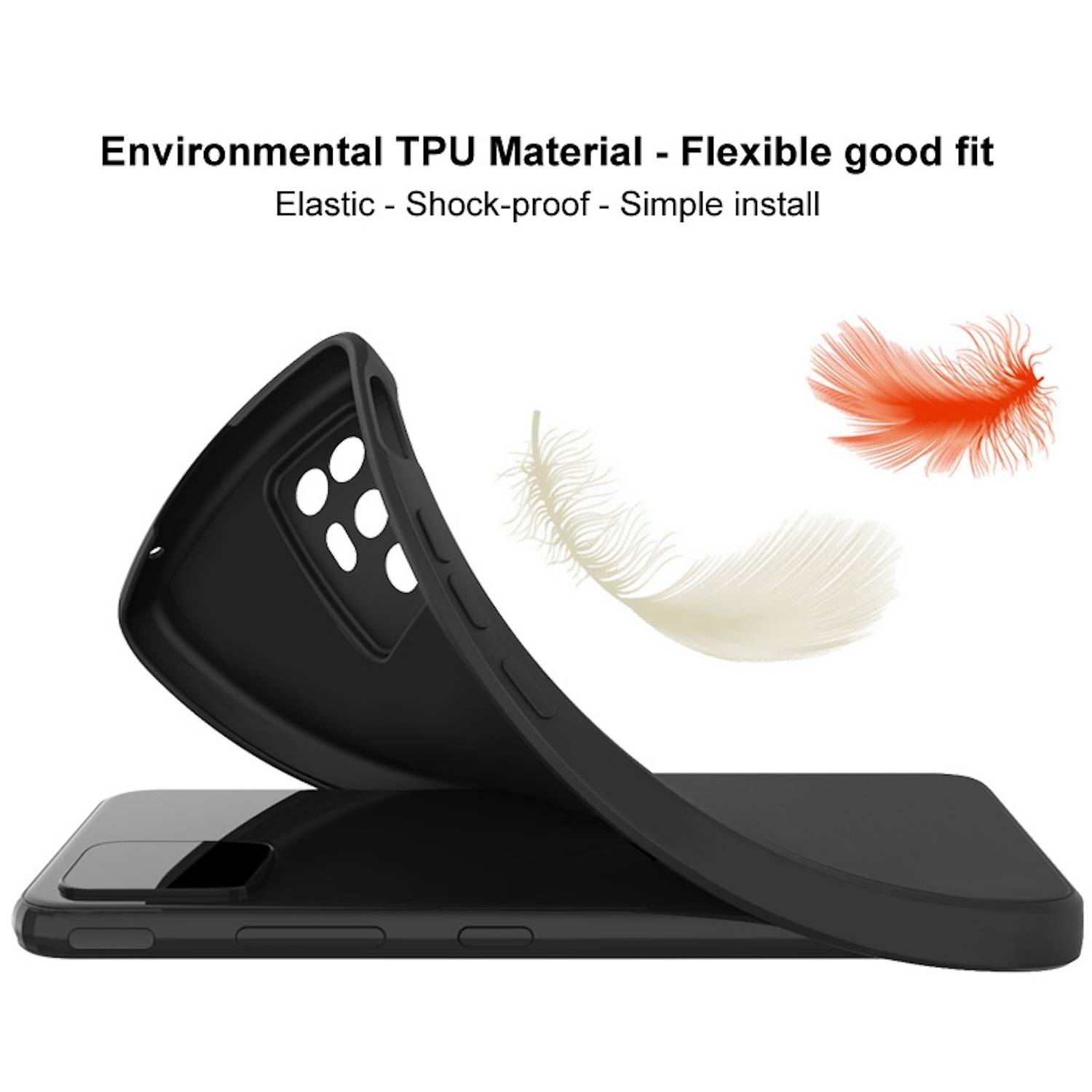 Für Xiaomi 14T Pro Silikon TPU Schutz Hülle Schwarz + H9 Hart Glas