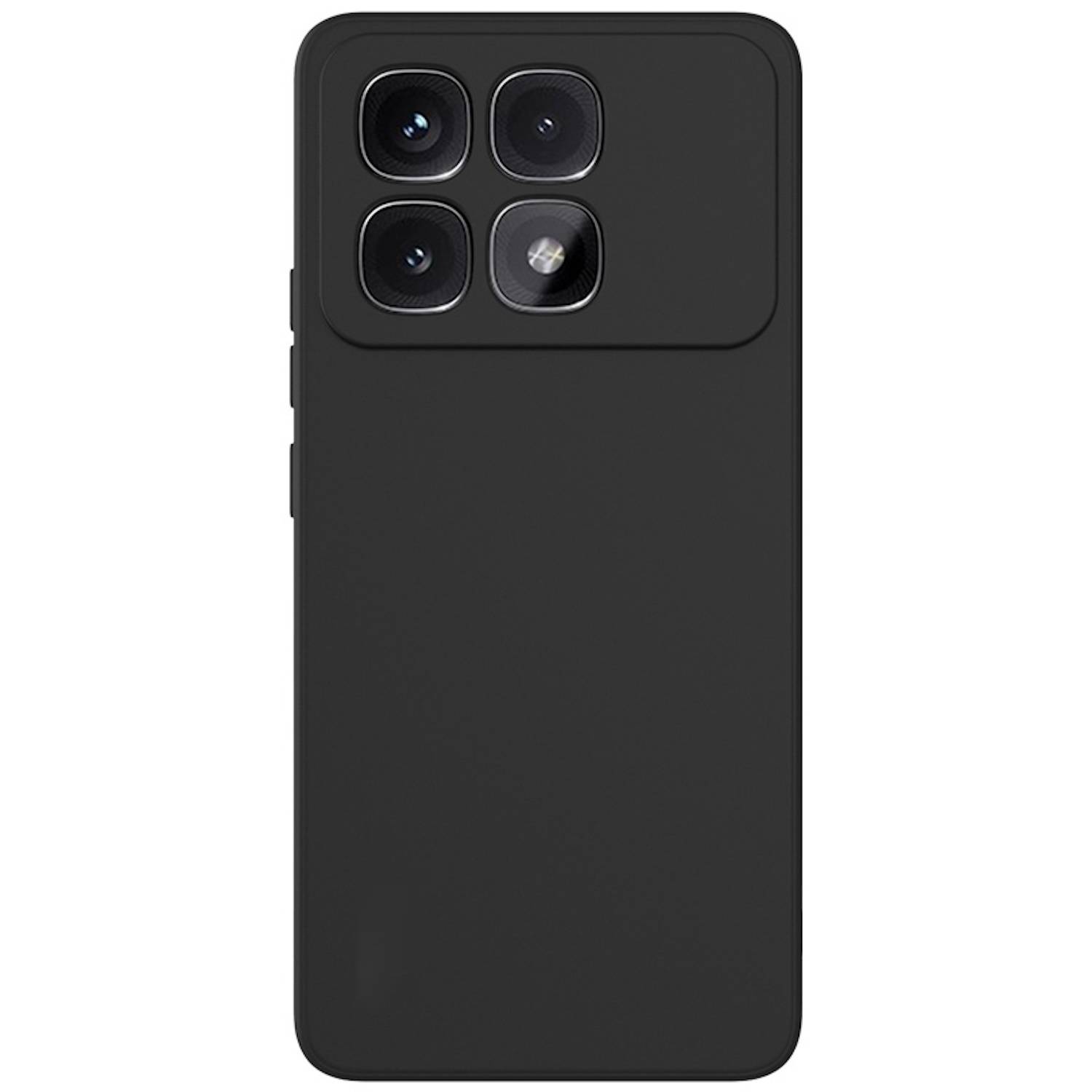 Für Xiaomi 14T Pro Silikon TPU Schutz Hülle Schwarz + H9 Hart Glas