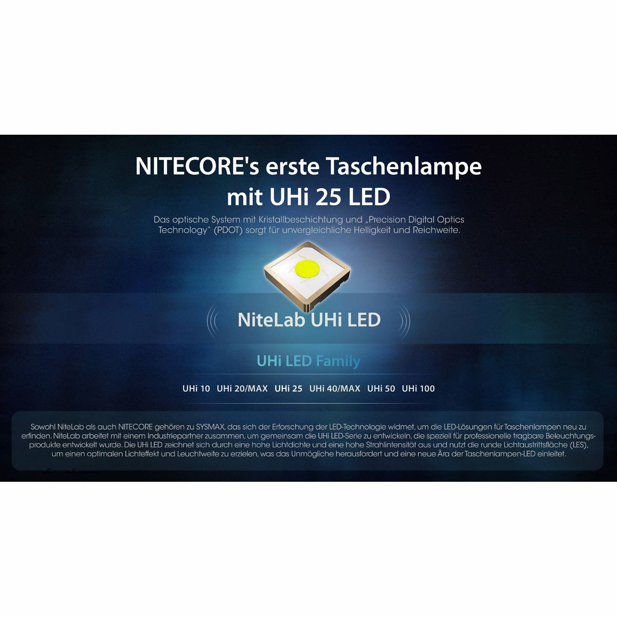 Nitecore MT1A PRO EDC-Taschenlampe 800 Lumen - Schwarz