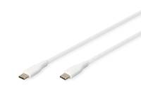 DIGITUS USB 2.0 Kabel Typ C -C Silikon St/St 0,5m weiß