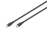 DIGITUS USB 2.0 Kabel Typ C -C Silikon St/St 1m schwarz