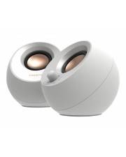 Creative Labs Pebble V3 Lautsprecher für PC 2.0-Kanal kabellos Bluetooth USB 8 Watt Gesamt pristine white