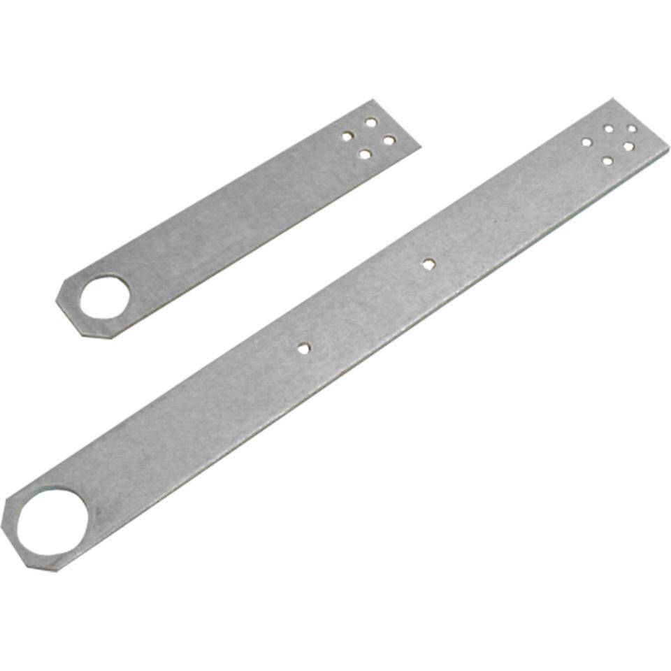 Anschraubhalter zur Befestigung von Schilderträgern, Edelstahl, 200x18x1,5mm, Ø13mm