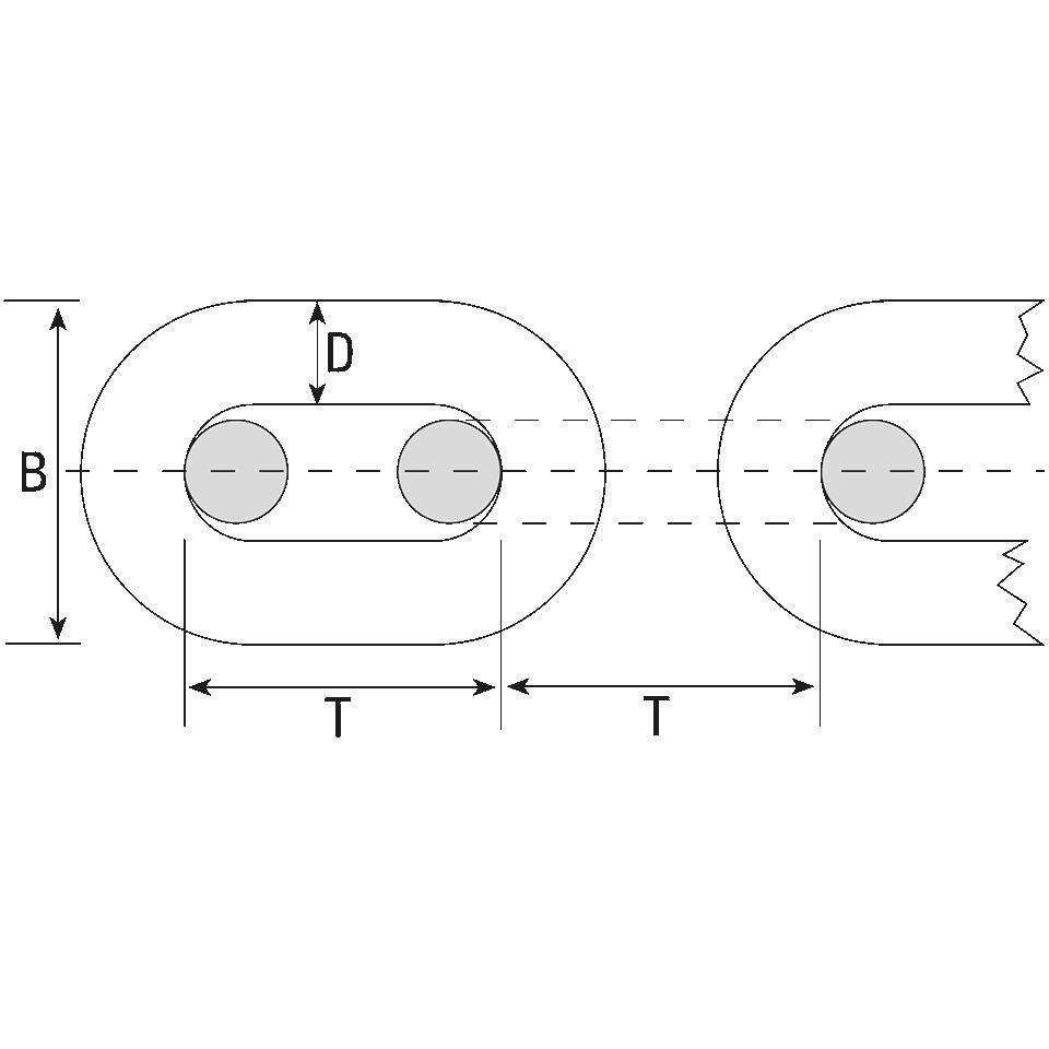 K.57 Absperrkette,rot fluoreszierend/weiß,Kunststoff,Ø 10mm,maximale Länge 10m