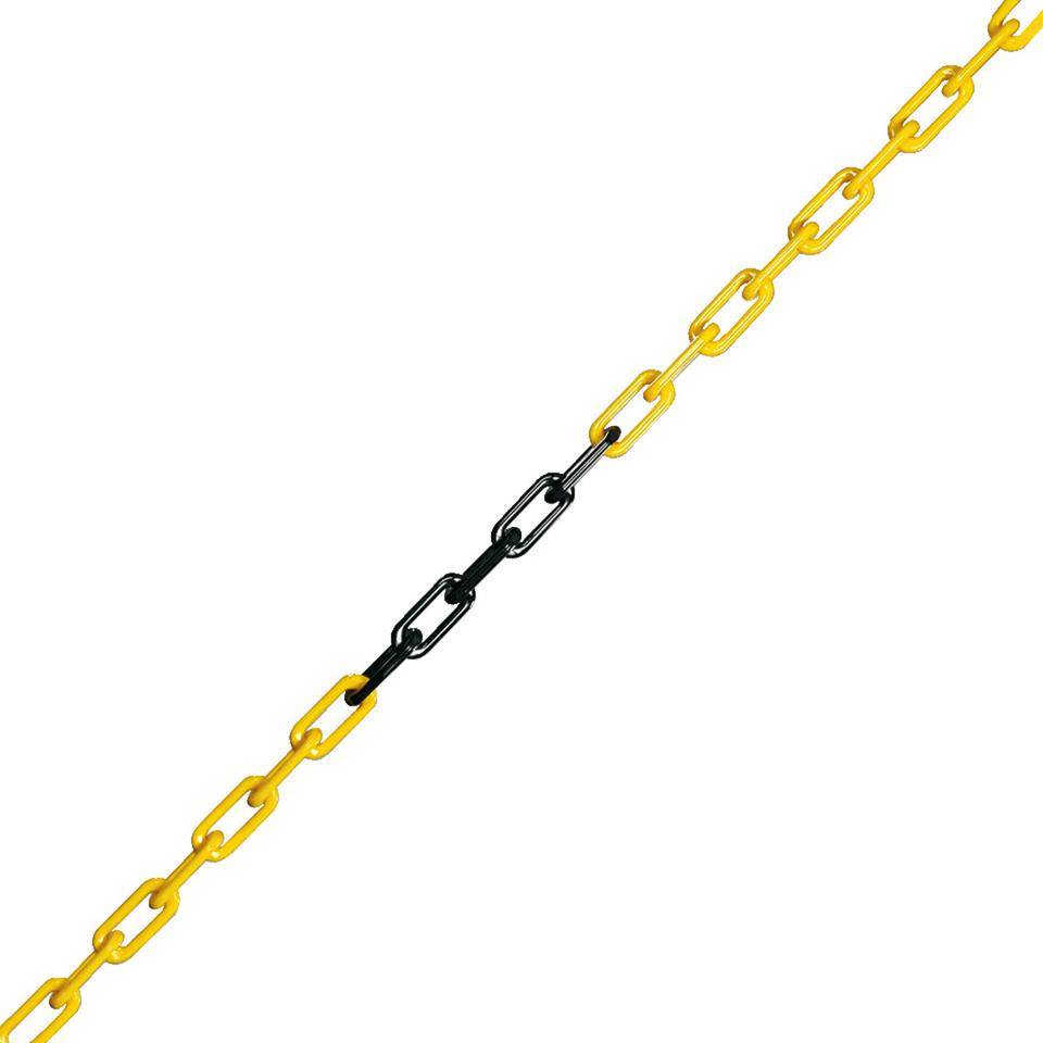 Gütekette, gelb/schwarz, Ø 8mm, Nylon, Meterware, Länge maximal 25m