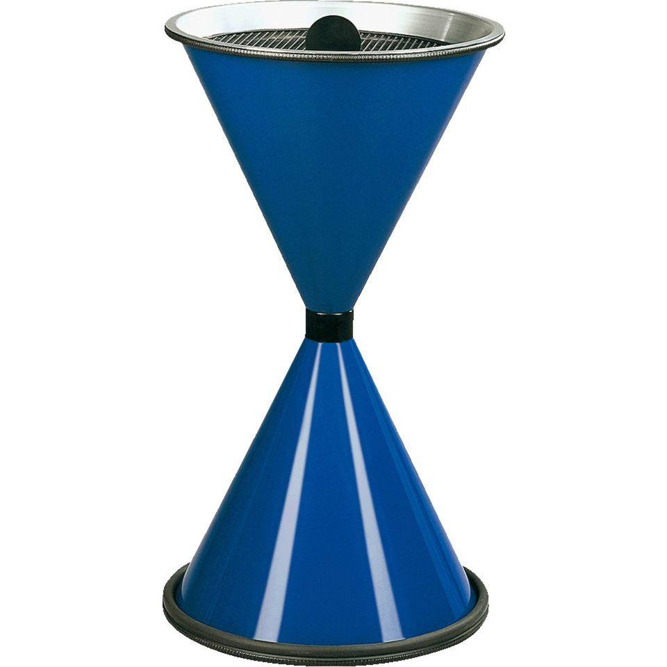 Standascher Diabolo, konisch geformt, blau, Stahlblech, Ø 405mm,770mm