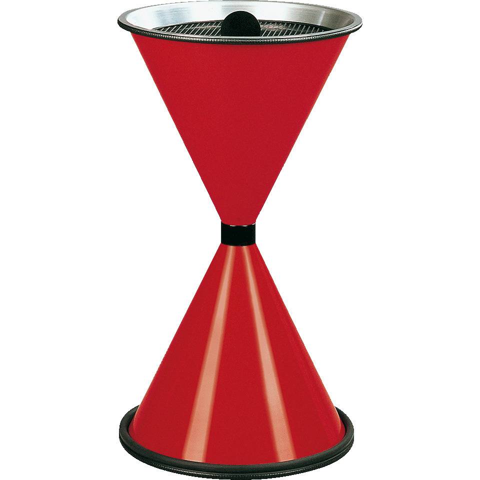 Standascher Diabolo, konisch geformt, rot, Stahlblech, Ø 405mm, 770mm
