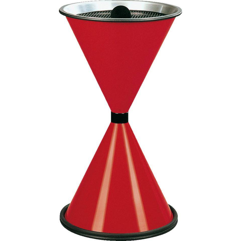 Standascher Diabolo, konisch geformt, rot, Stahlblech, Ø 405mm, 770mm