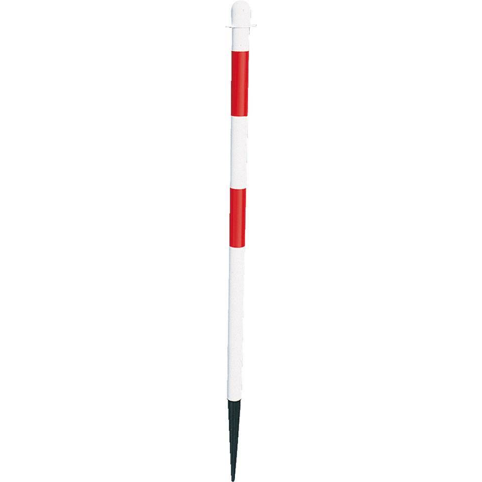 K.57 Kettenpfosten Extern,mit Einschlagspitze,rot refl./weiß,Kunststoff,L1250mm