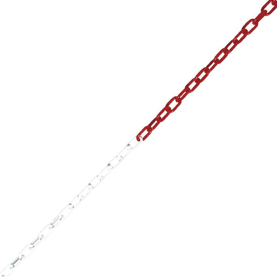 K.57 Absperrkette, rot/weiß, Polyethylen, Ø 6mm, VE/50m im Beutel