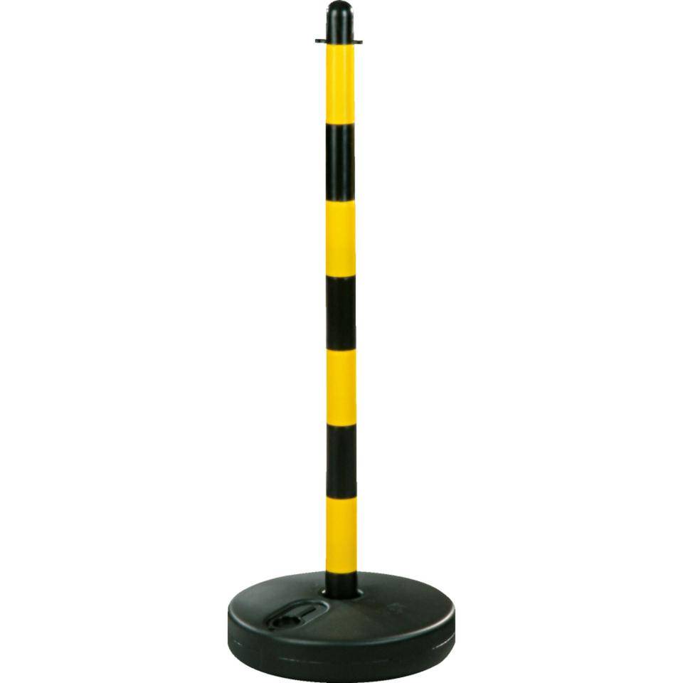 K.57 Einzelkettenständer Universal Medi, gelb/schwarz, Kunststoff, H 900mm