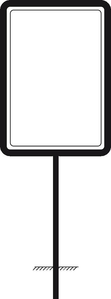 Rohrrahmen, für hochformatige Verkehrsschilder, Stahl, feuerverzinkt, 400x600mm