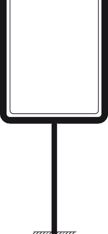 Rohrrahmen, für hochformatige Verkehrsschilder, Stahl, feuerverzinkt, 600x900mm