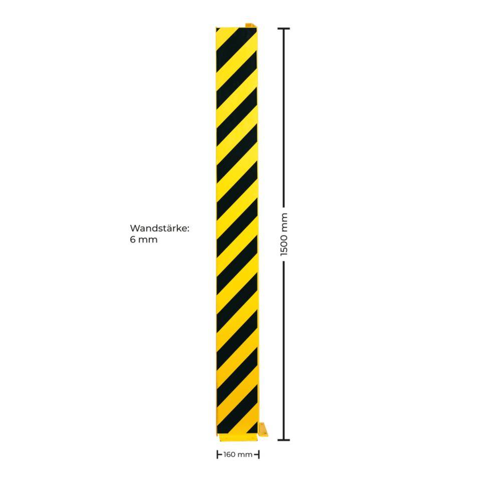 K.57 Anfahrschutzprofil,L-Form,zum Aufdübeln,gelb pulverbeschichtet,160x1500x6mm