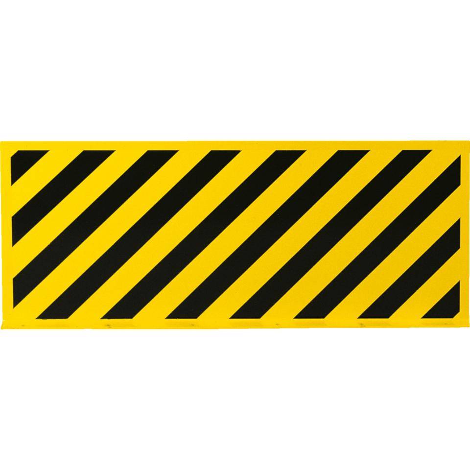 Zuschnitte für Flächenschutzprofile, gelb/schwarz, Folie, selbstklebend, 980x380mm