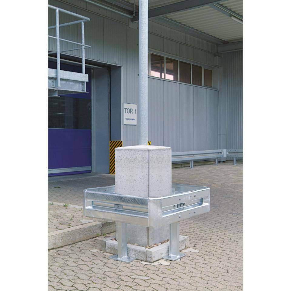 Pfeiler- und Säulenschutz, Stahl feuerverzinkt, Profile, Pfostenund Zubehör