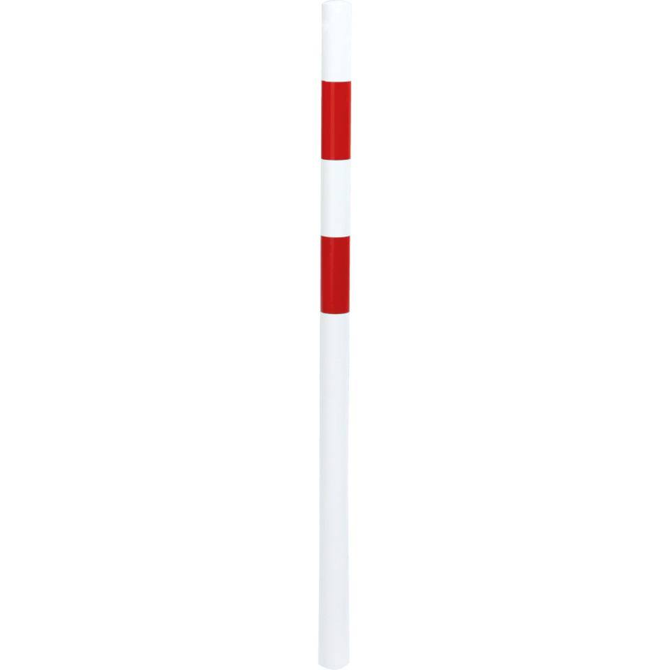 K.57 Absperrpfosten Bern,o.Kettenöse,z.Einbeton.,rot/reflekt.-weiß,Ø 60mm,1400mm