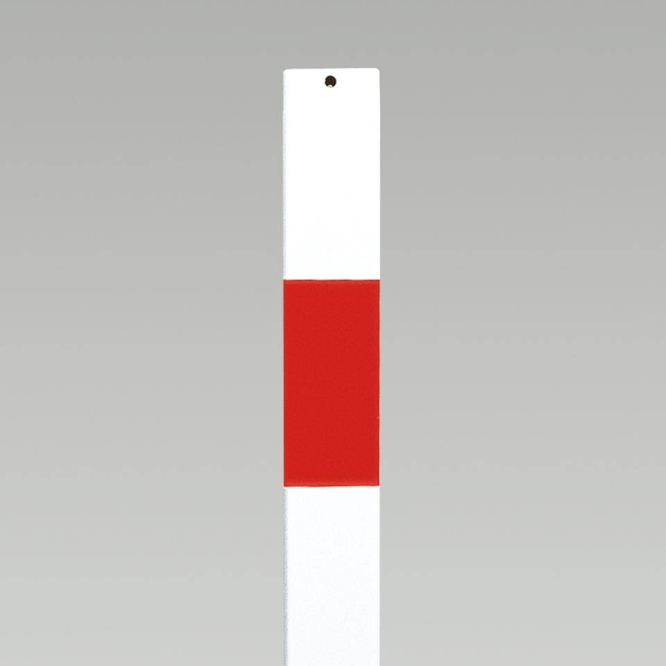 K.57 Absperrpfosten Bern,o.Kettenöse,herausnehm.rot/reflekt.-weiß,70x70mm,1400mm