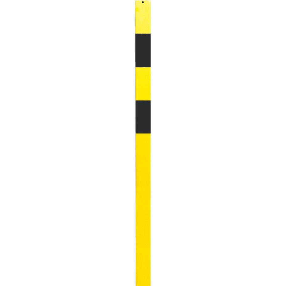 K.57 Absperrpfosten Bern,ohne Kettenöse,herausnehmb.,gelb/schwarz,70x70mm,1400mm