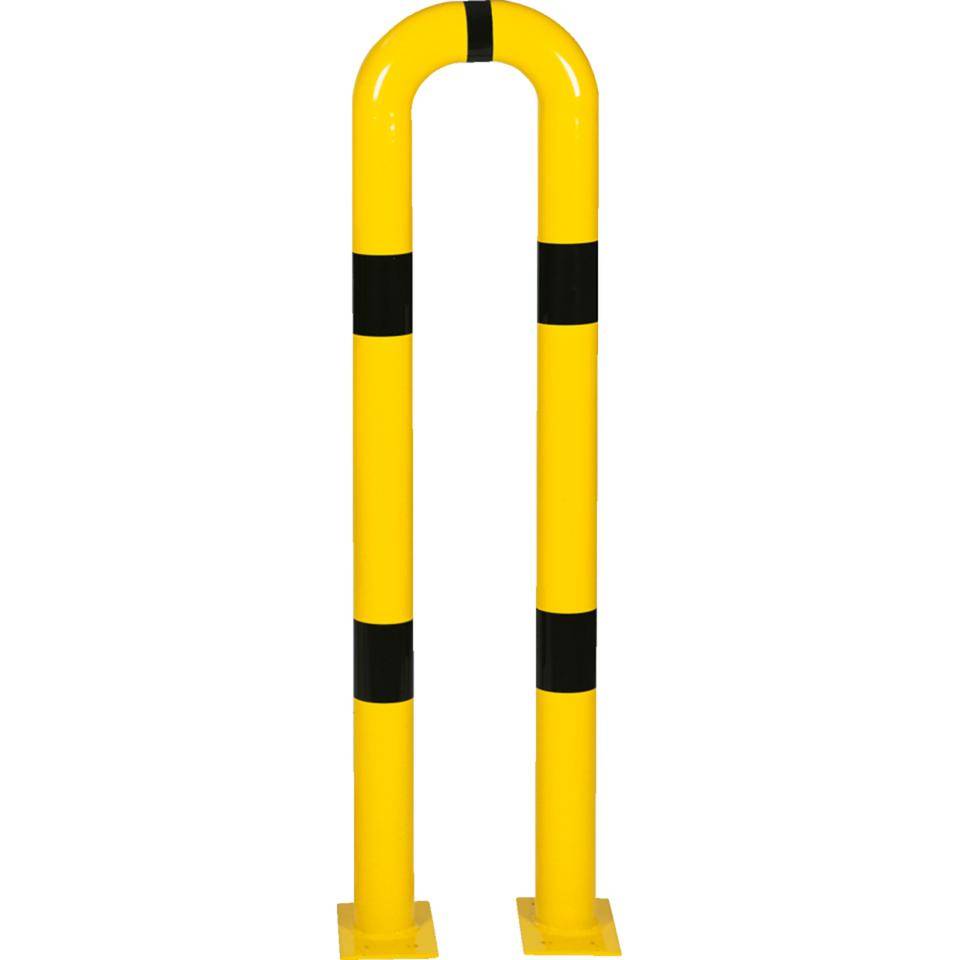 K.57 Schutzbügel,z.Aufdüb.,gelb/schwarz,Stahl,verzinkt,pulverb.,Ø76mm,300x1150mm