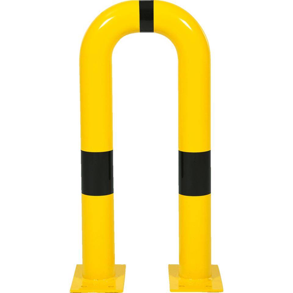 K.57 Schutzbügel,z.Aufdüb.,gelb/schwarz,Stahl,verzinkt,pulverb.,Ø76mm,300x650mm