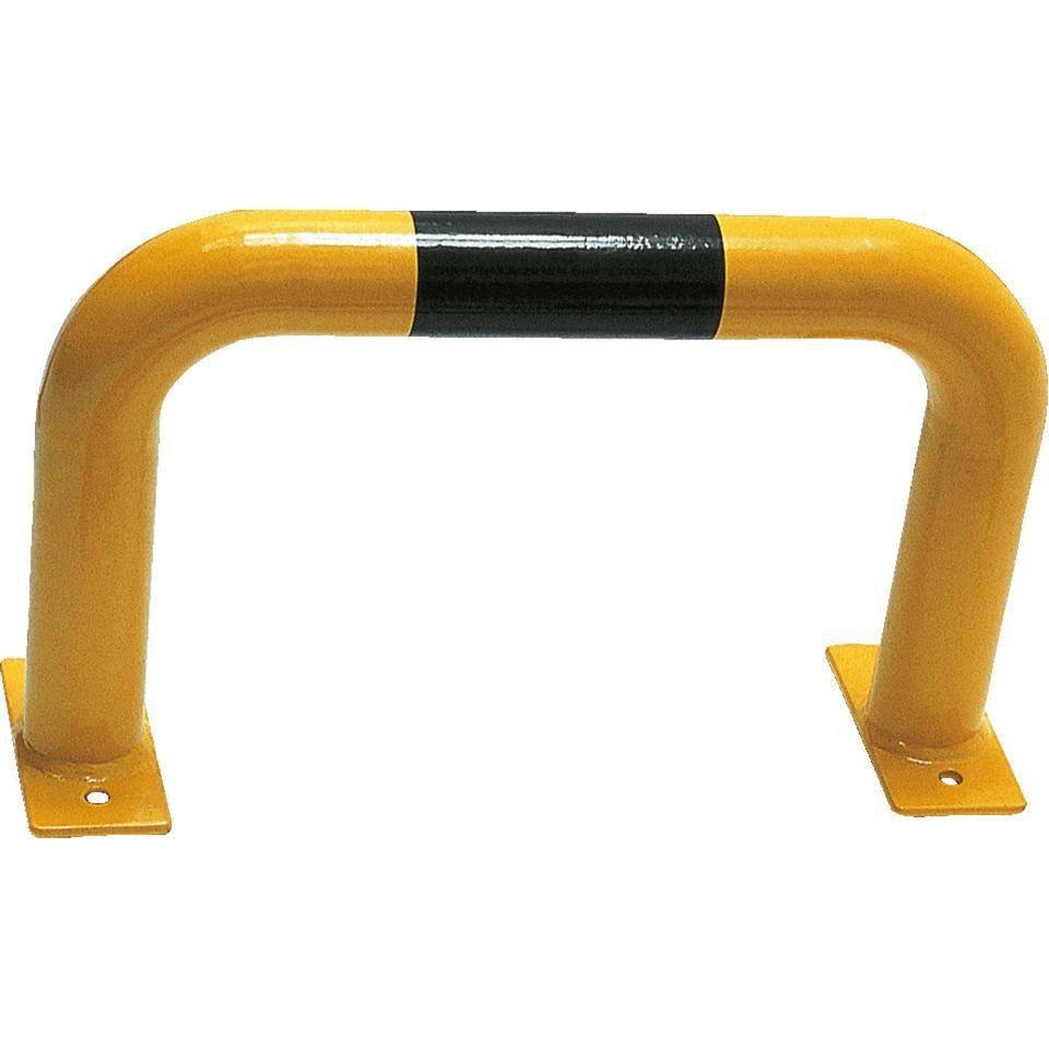K.57 Wandschutzbügel,z.Aufdübeln,gelb/schwarz,verzinkt,pulverb.,Ø 60mm,500x300mm