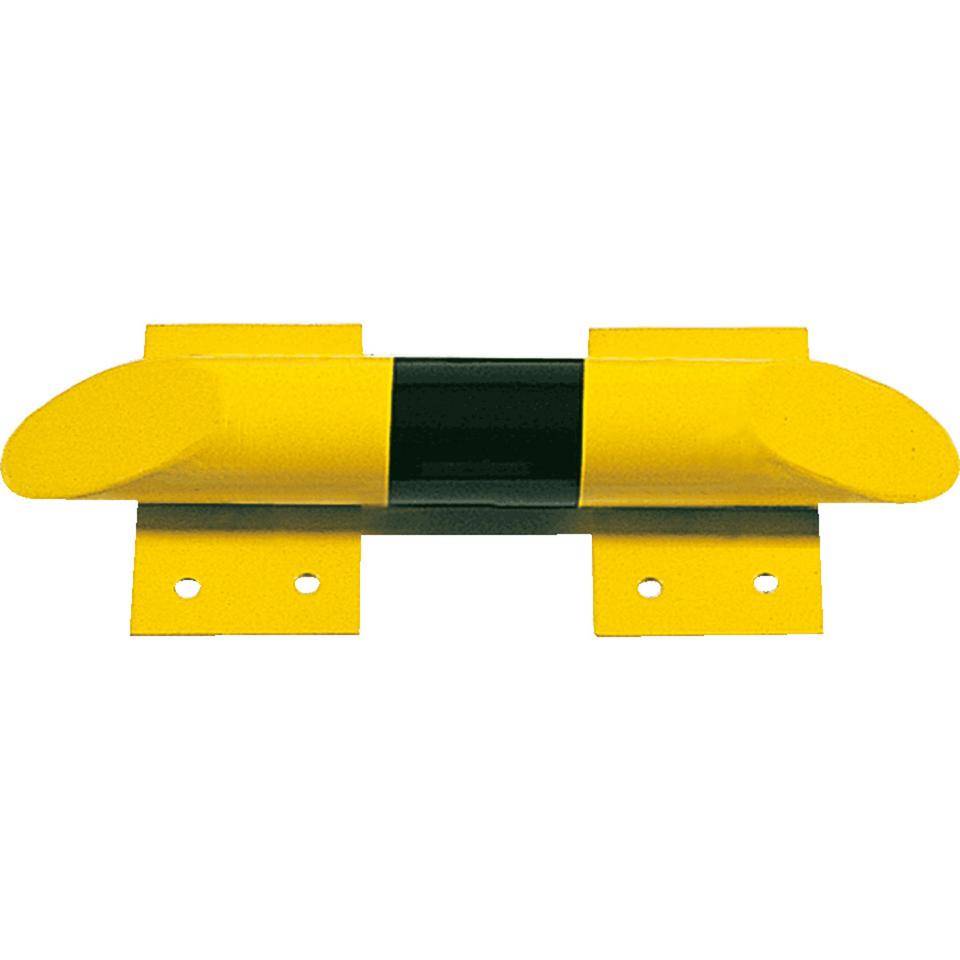 K.57 Rollstop, z.Aufdübeln, gelb/schwarz, Stahlrohr, feuerverzinkt, Ø76mm, 500mm
