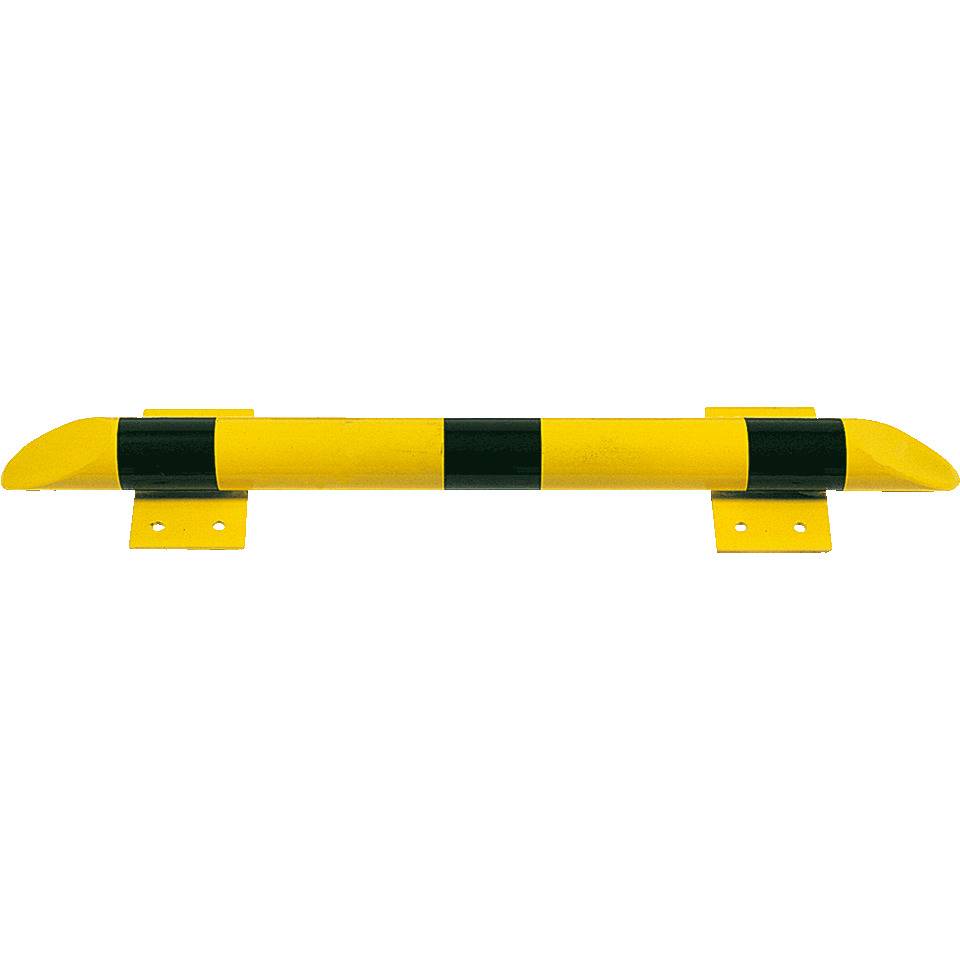 K.57 Rollstop,z.Aufdübeln,gelb/schwarz,Stahlrohr,feuerverzinkt,Ø 76mm,1000mm