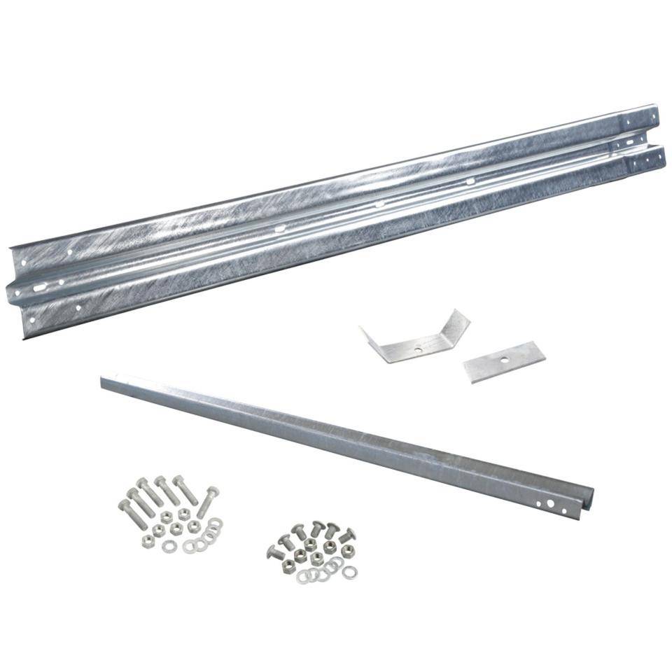 Ergänzungs-Set Stahlschutzplanken Typ B, zum Einrammen, Baulänge 4m