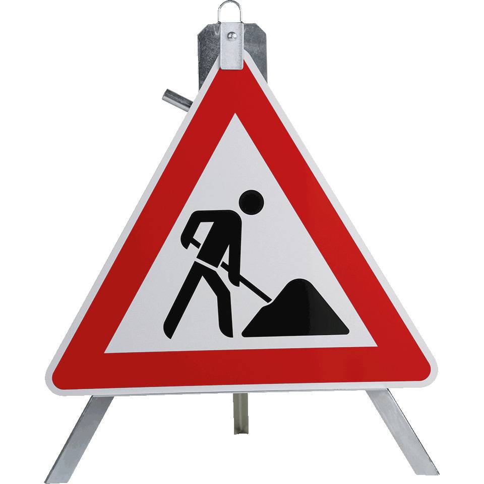 Schilderständer, mittel, feuerverzinktes Dreibein, Höhe 900mm, 5kg