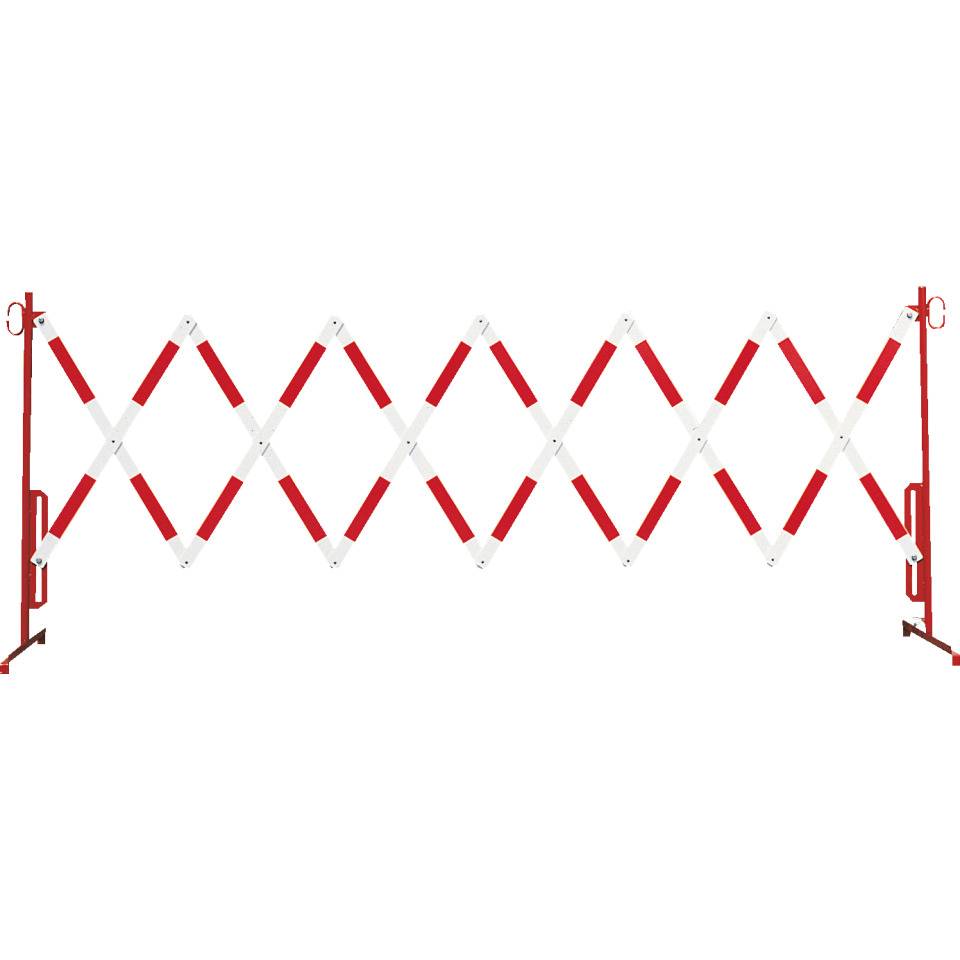 K.57 Scherensperre, mittel, weiß/rote Reflexfolie, ausziehbar bis 3,6m, 12kg