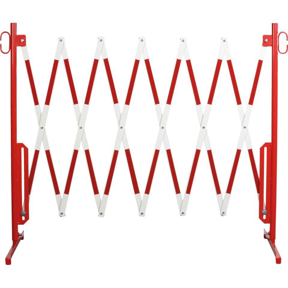 K.57 Scherensperre, mittel, rot reflektierend/weiß, stufenlos ausziehbar bis 3,6 m