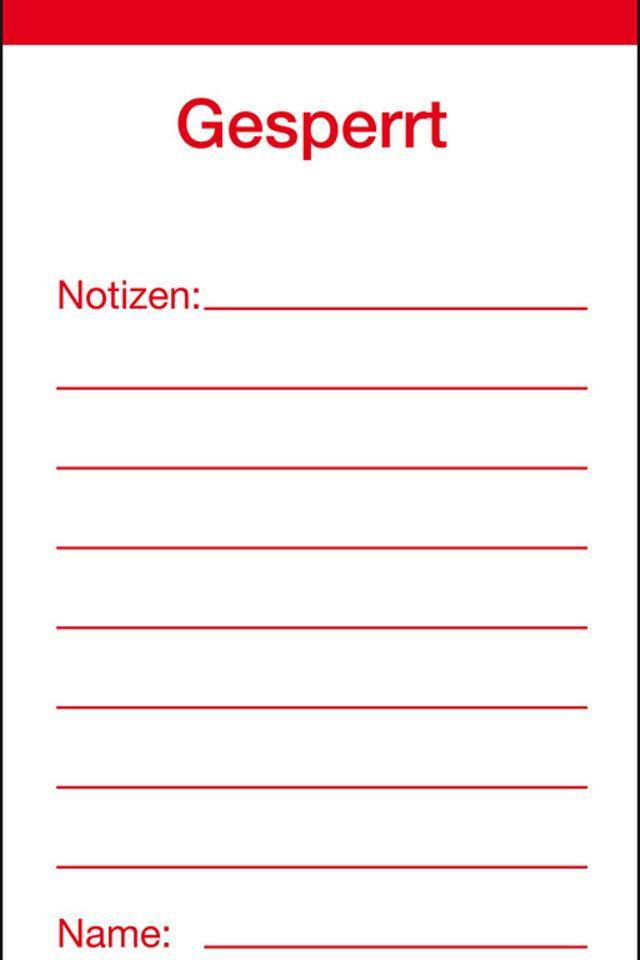 Qualitätsaufkleber Qualitätskontrolle-Gesperrt, Papier, 80x150mm,100/Block