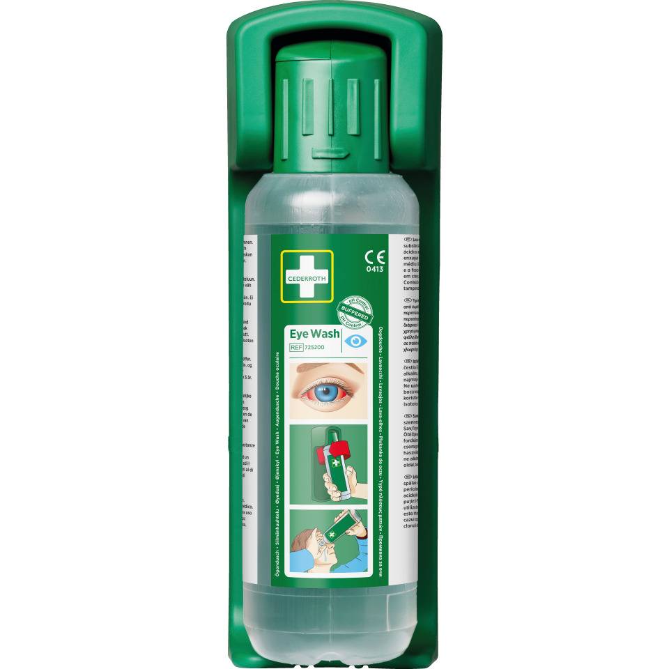 CEDERROTH Wandhalterung für Augendusche, mit Bedienungsanl., Nachbest., 90x270x70mm