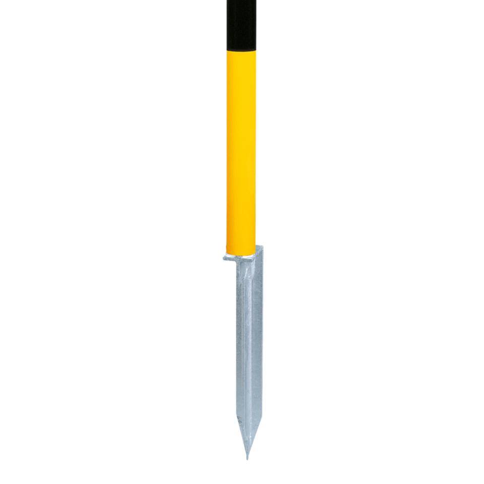 K.57 Einschlagpfosten,m. Einschlagsp.gelb/schwarz,Stahlrohr,feuerverzinkt,1000mm