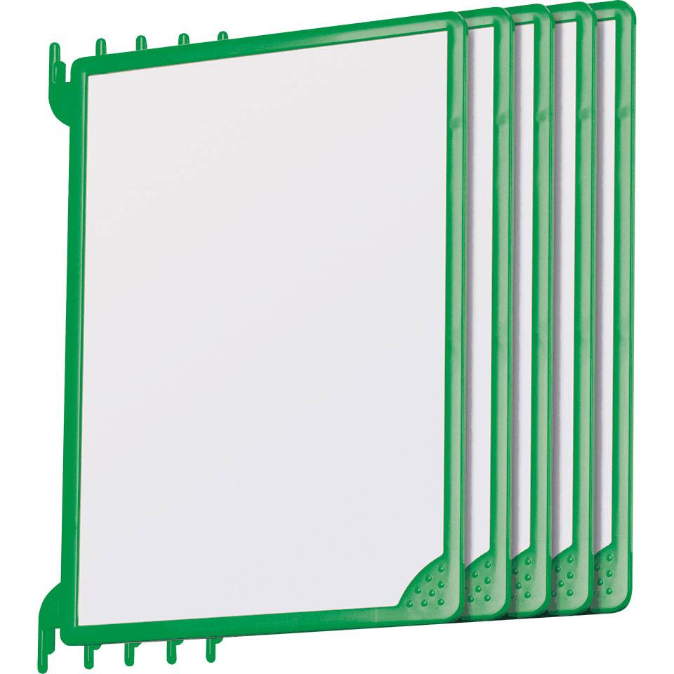 Klapprahmen einzeln mit PVC Zuschnitt, grün, Kunststoff, DIN A4, 5/VE