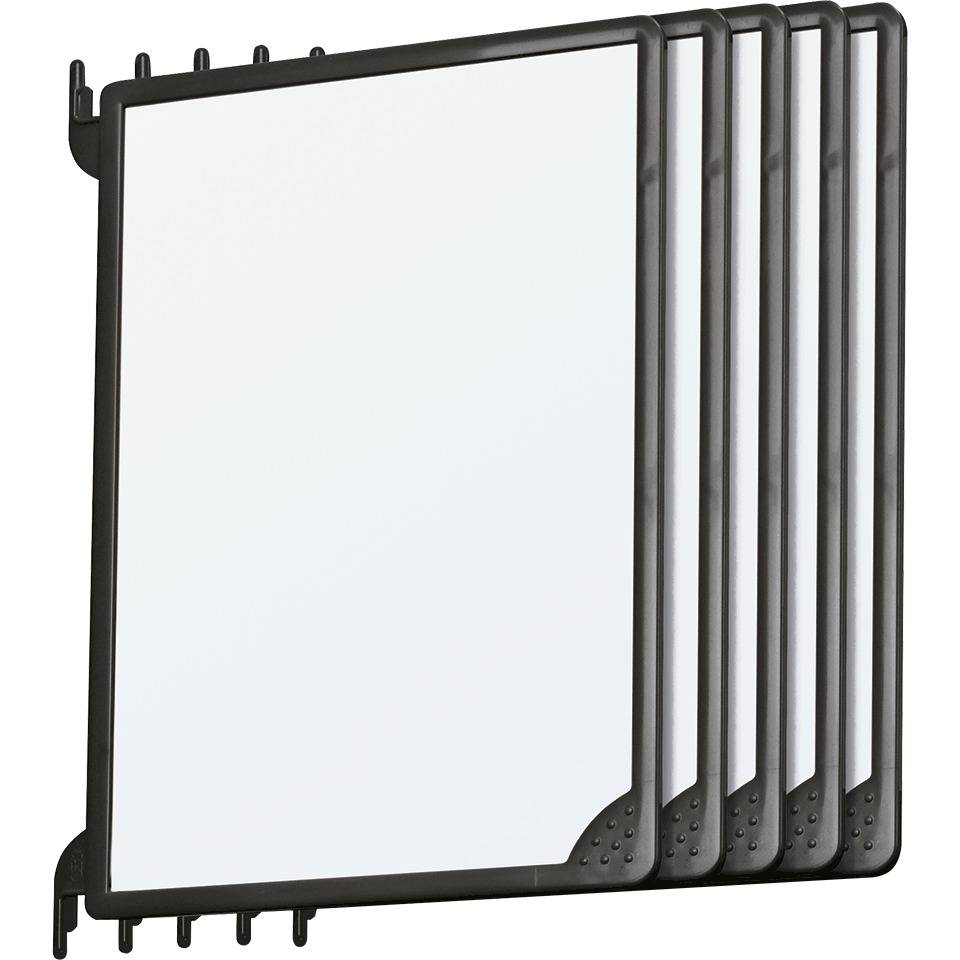 Klapprahmen einzeln mit PVC Zuschnitt, schwarz, Kunststoff, DIN A4, 5/VE
