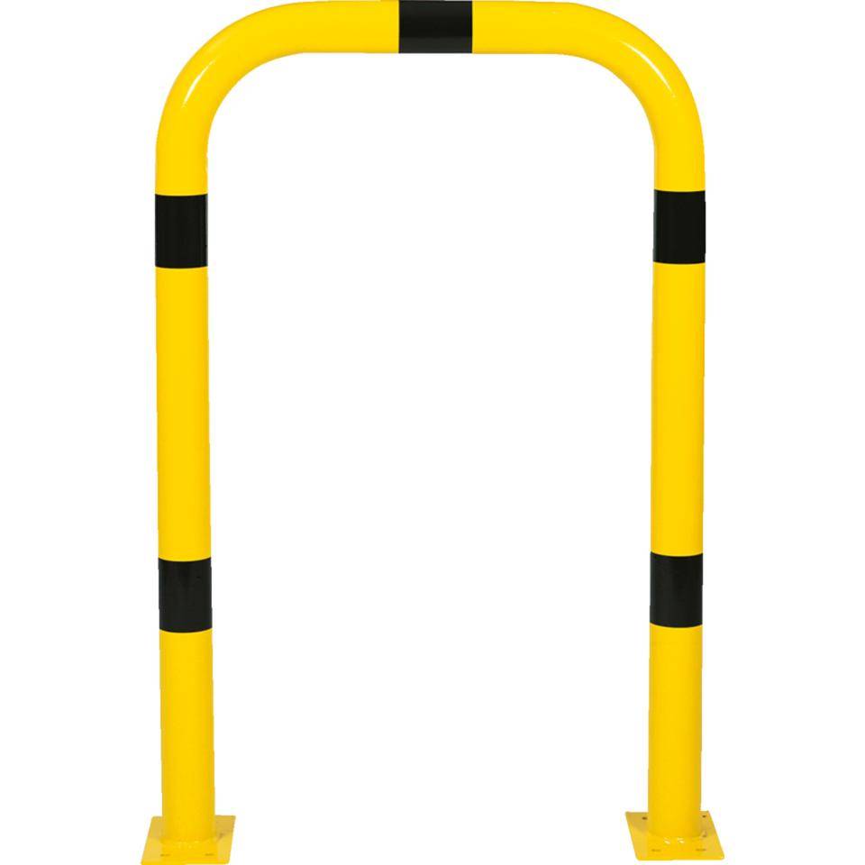 K.57 Schutzbügel,z.Aufdüb.,gelb/schwarz,Stahl,verzinkt,pulverb.,Ø76mm,750x1150mm