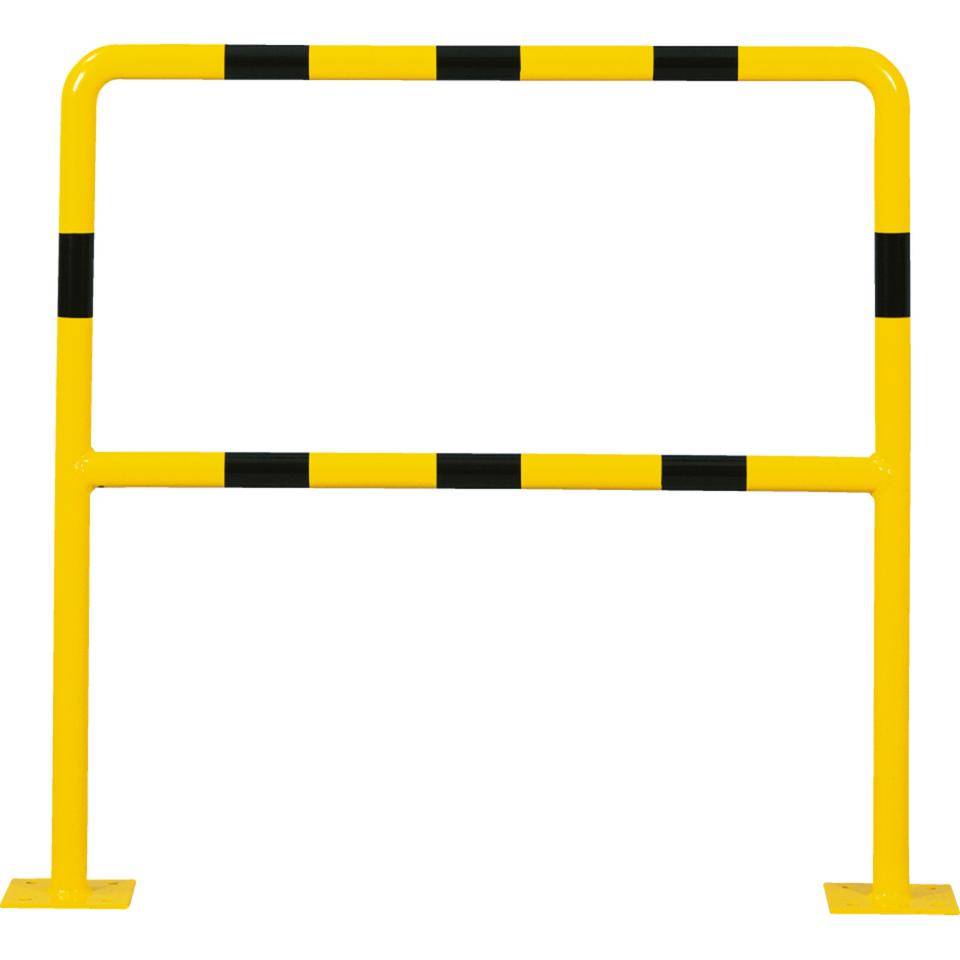 K.57 Schutzbügel light m.Knieholm,z.Aufdüb.,gelb/schwarz,Stahl,Ø42mm,1000x1000mm