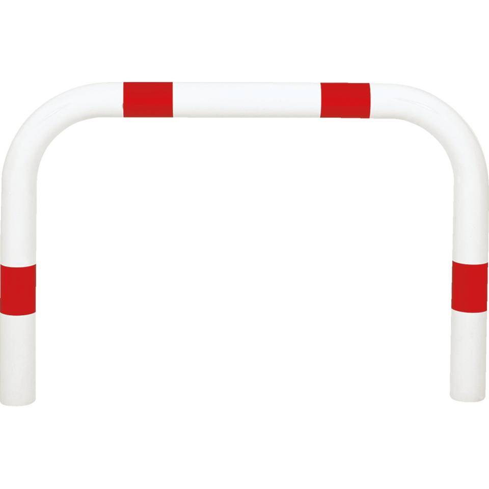 K.57 Schutzbügel,z. Einbetonieren,rot/weiß,Stahl,verzinkt,Ø76mm,1000x650(1050)mm