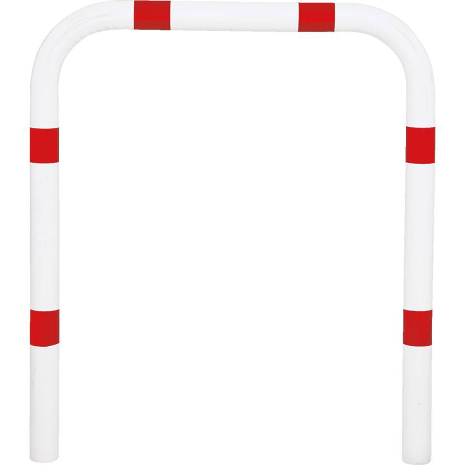 K.57 Schutzbügel,z.Einbetonieren,rot/weiß,Stahl,verzinkt,Ø76mm,1000x1150(1550)mm