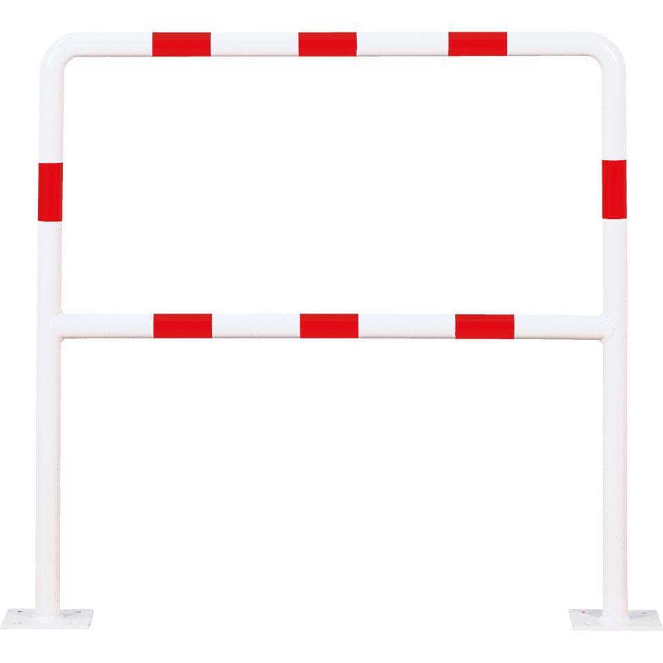 K.57 Schutzbügel light mit Knieholm,z.Aufdübeln,rot/weiß,Stahl,Ø42mm,1000x1000mm