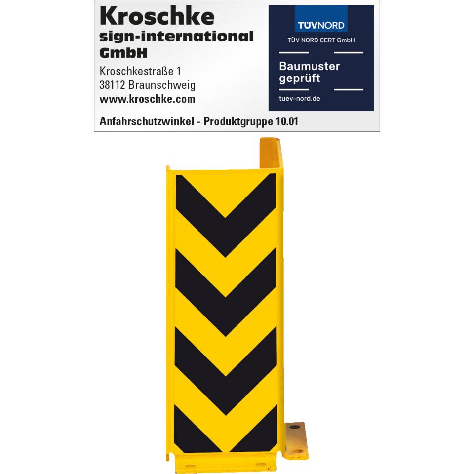 K.57 Schutzbügel light mit Knieholm,z.Aufdübeln,rot/weiß,Stahl,Ø42mm,1500x1000mm