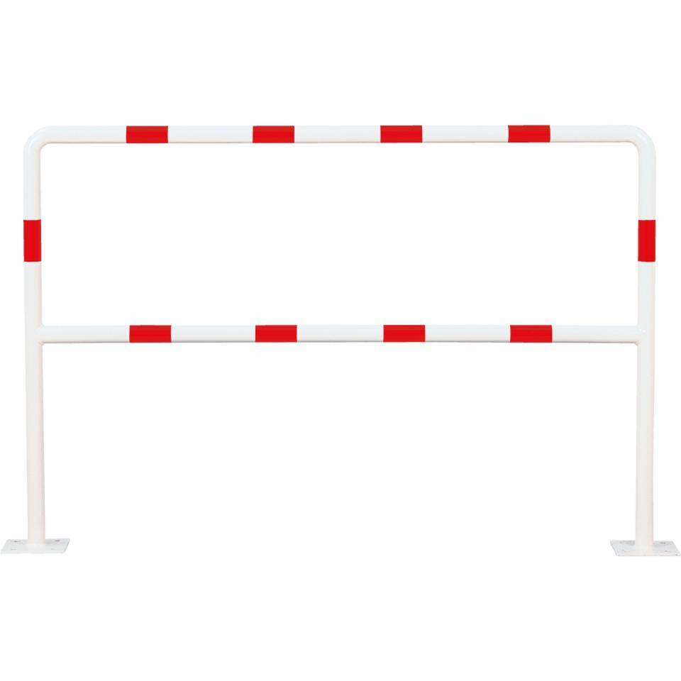 K.57 Schutzbügel light mit Knieholm,z.Aufdübeln,rot/weiß,Stahl,Ø42mm,1500x1000mm