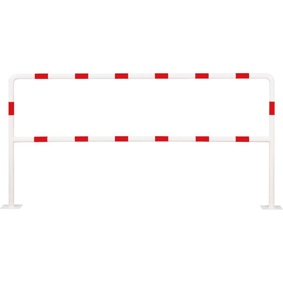 K.57 Schutzbügel light mit Knieholm,z.Aufdübeln,rot/weiß,Stahl,Ø42mm,2000x1000mm